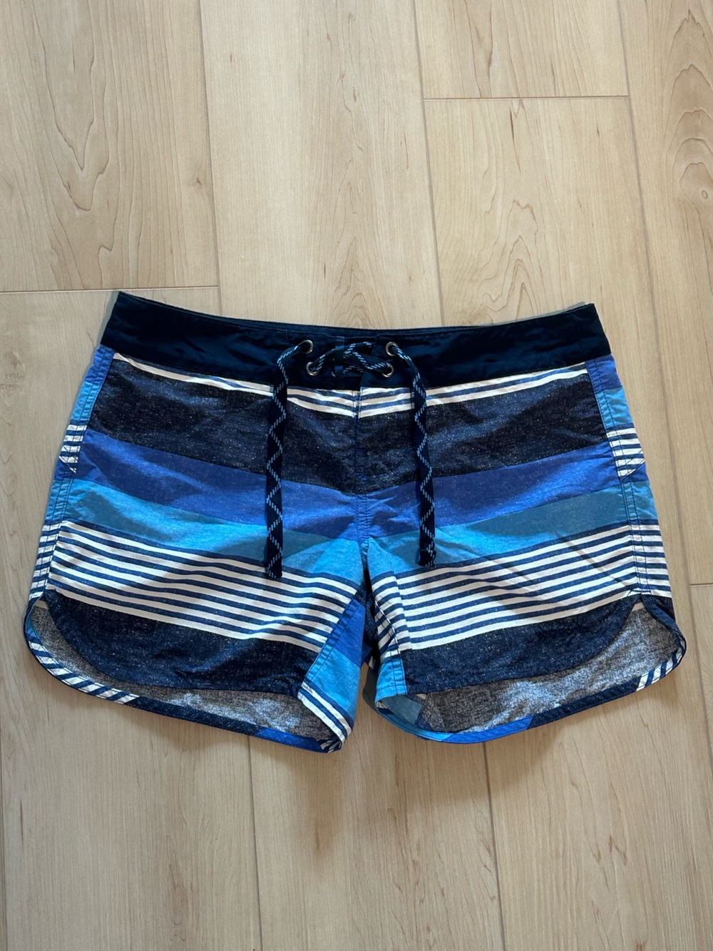 Patagonia Blue Striped Board Shorts
